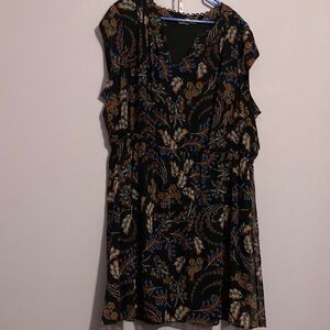 Patterned Black multicolor Dress